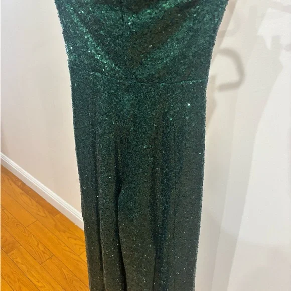 Black Halo Lena Jumpsuit in green, Size: 0 - Picture 14 of 15